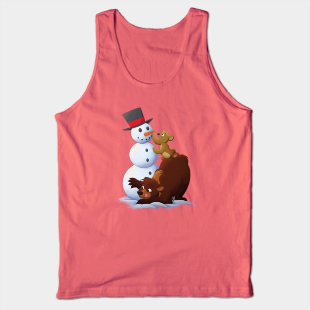 Beary Merry Christmas Tank Top by cafogartyart